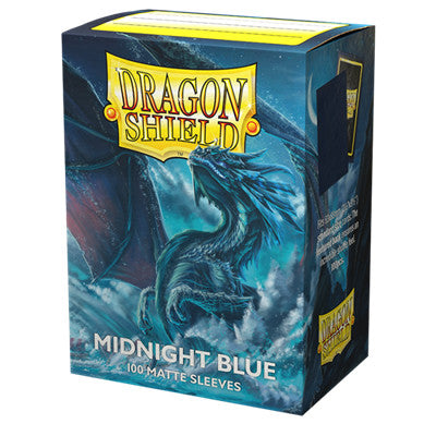 [AJC] DRAGON SHIELD STANDARD SIZE MATTE SLEEVES - MIDNIGHT BLUE (100 SLEEVES)