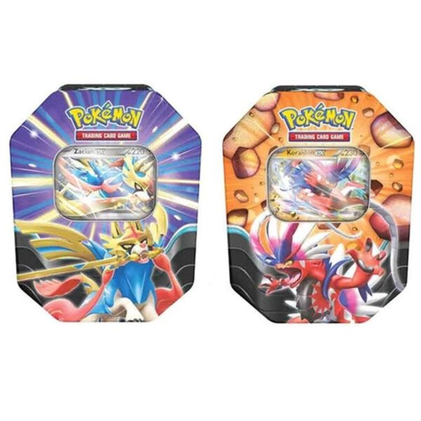 [PKM] Lata Pokemon TCG Legendas Afiladas - Koraidon & Zacian (Castellano)
