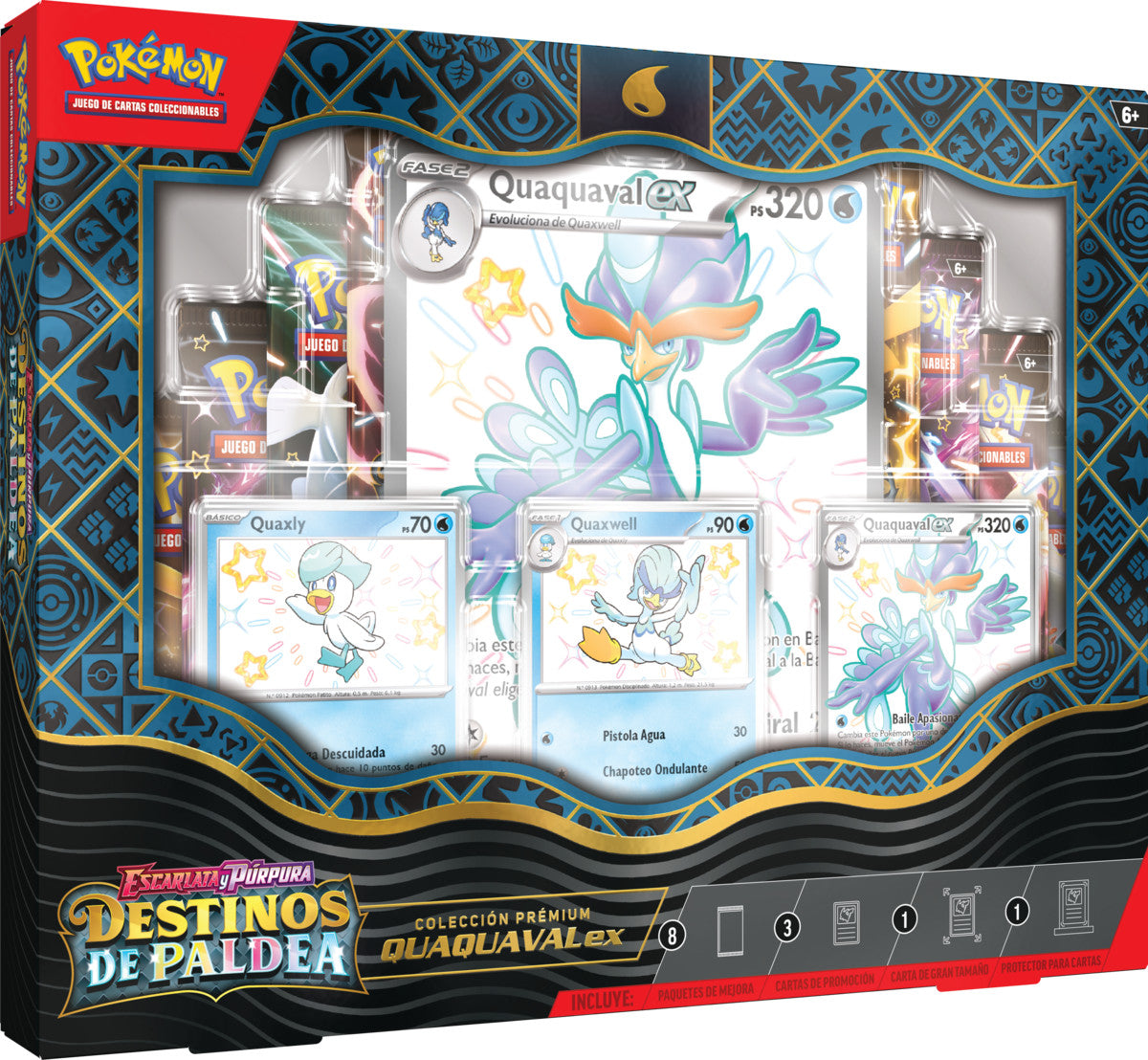 [PKM] Caja Premium colección Destinos de Paldea - Quaquaval ex (Castellano)