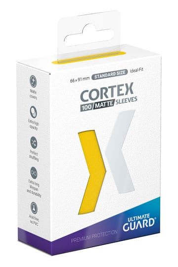 [ULT] Ultimate Guard Cortex Sleeves Tamaño Estándar Matte Yellow (100)