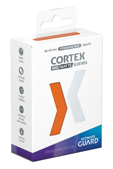 [ULT] Ultimate Guard Cortex Sleeves Tamaño Estándar Naranja Mate (100)