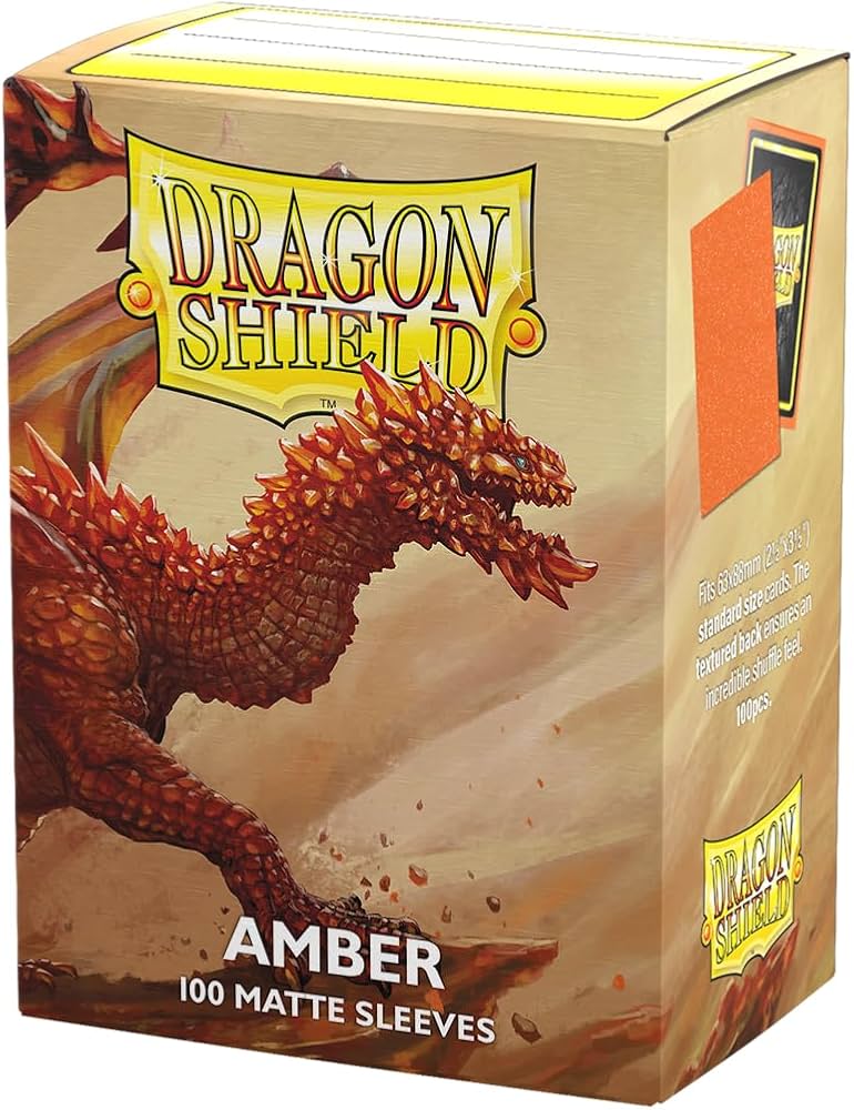 [AJC] Dragon Shield Standard Sleeves - Matte Amber (100 Fundas)