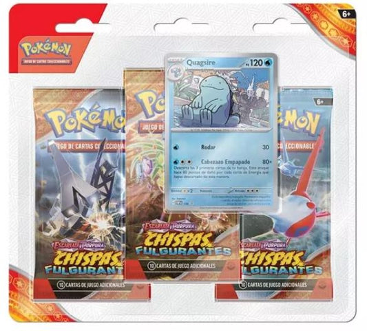[PKM] Blister 3 sobres + Promo Quagsire Chispas Fulgurantes